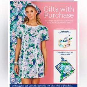 NIP GWP Lilly pulitzer gold bracelet